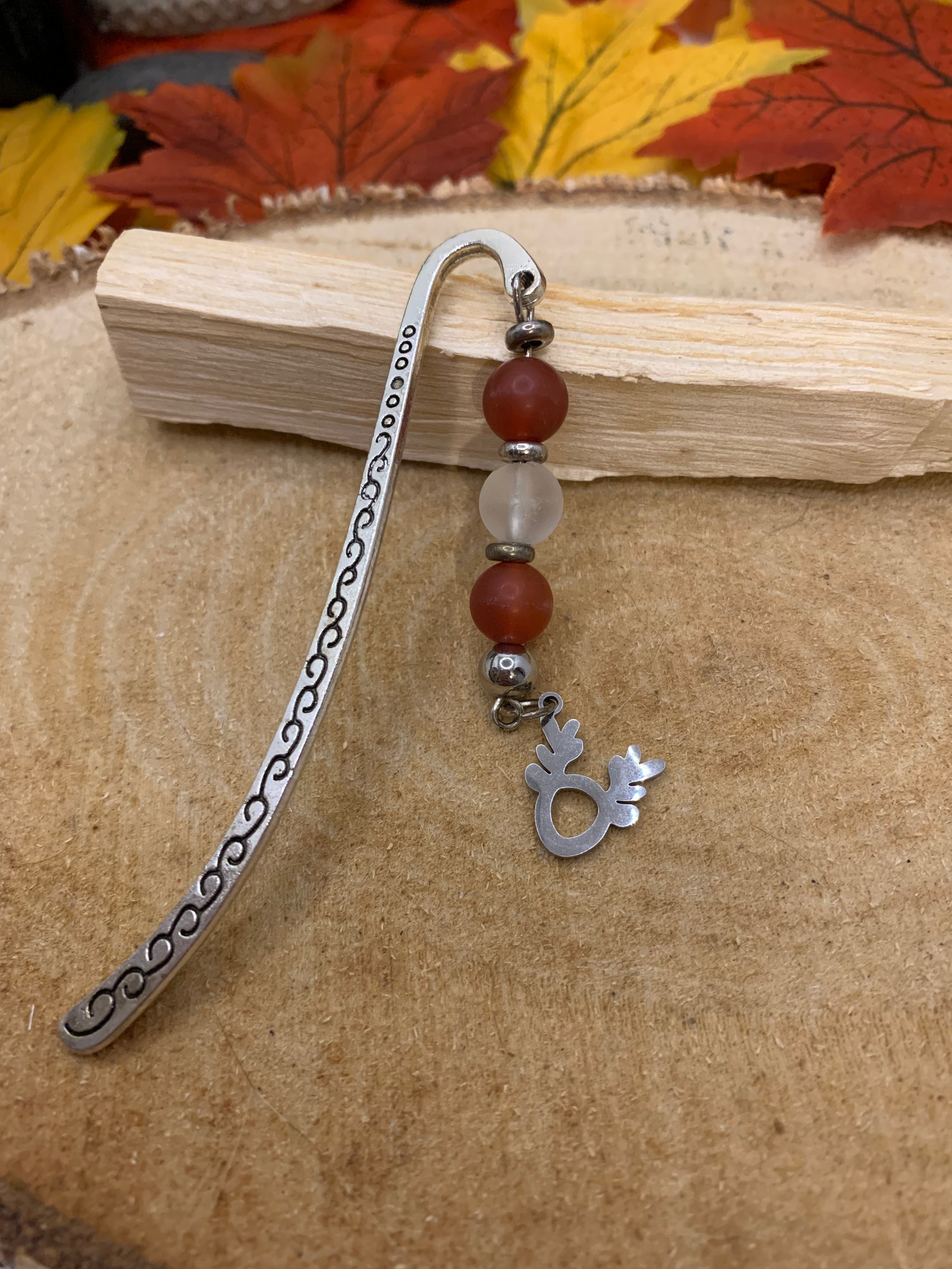 Marque page Lueur d’Hiver – Cornaline & Pierre de Lune