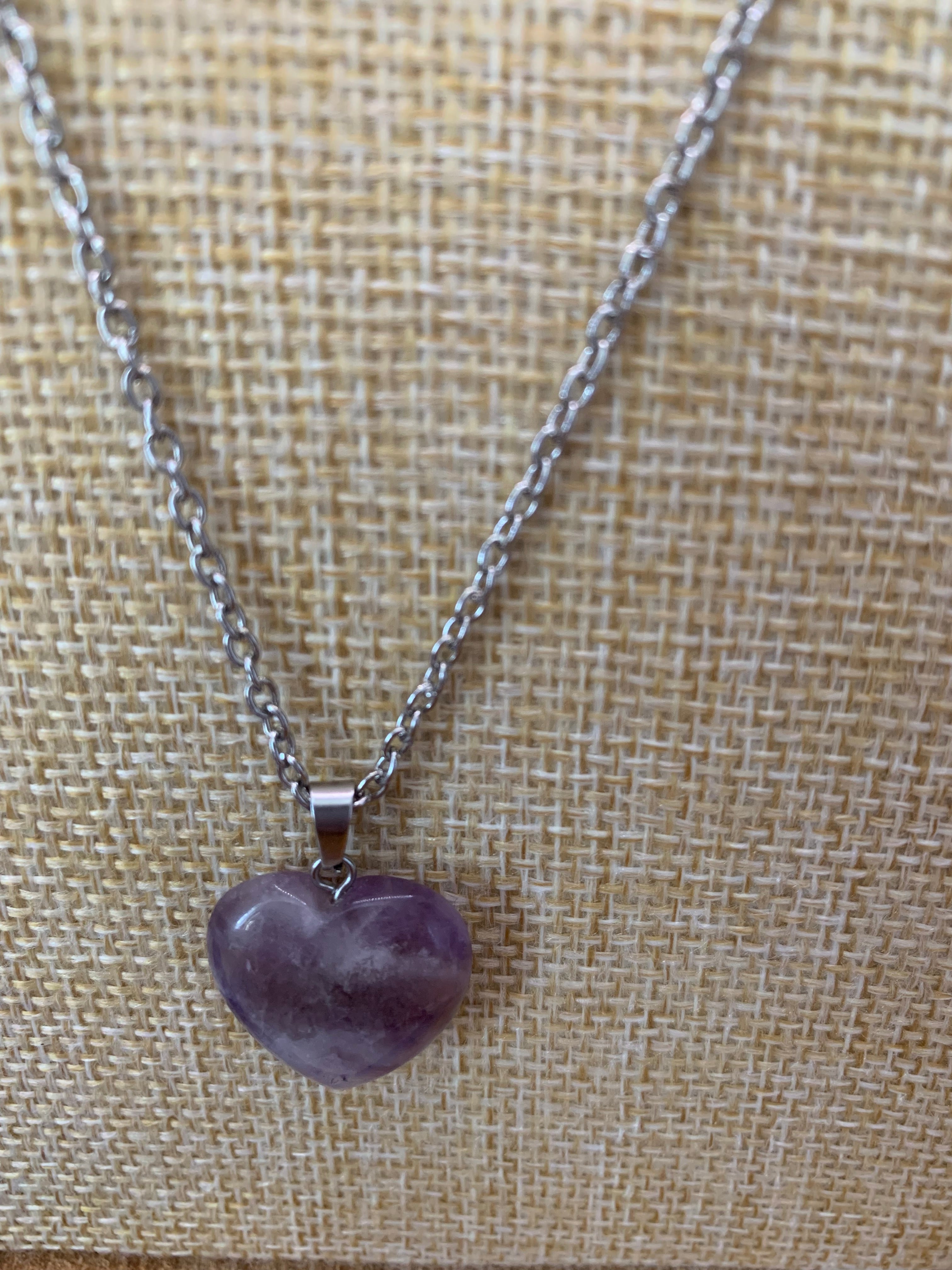 Amoria-Pendentif cœur en amethyste