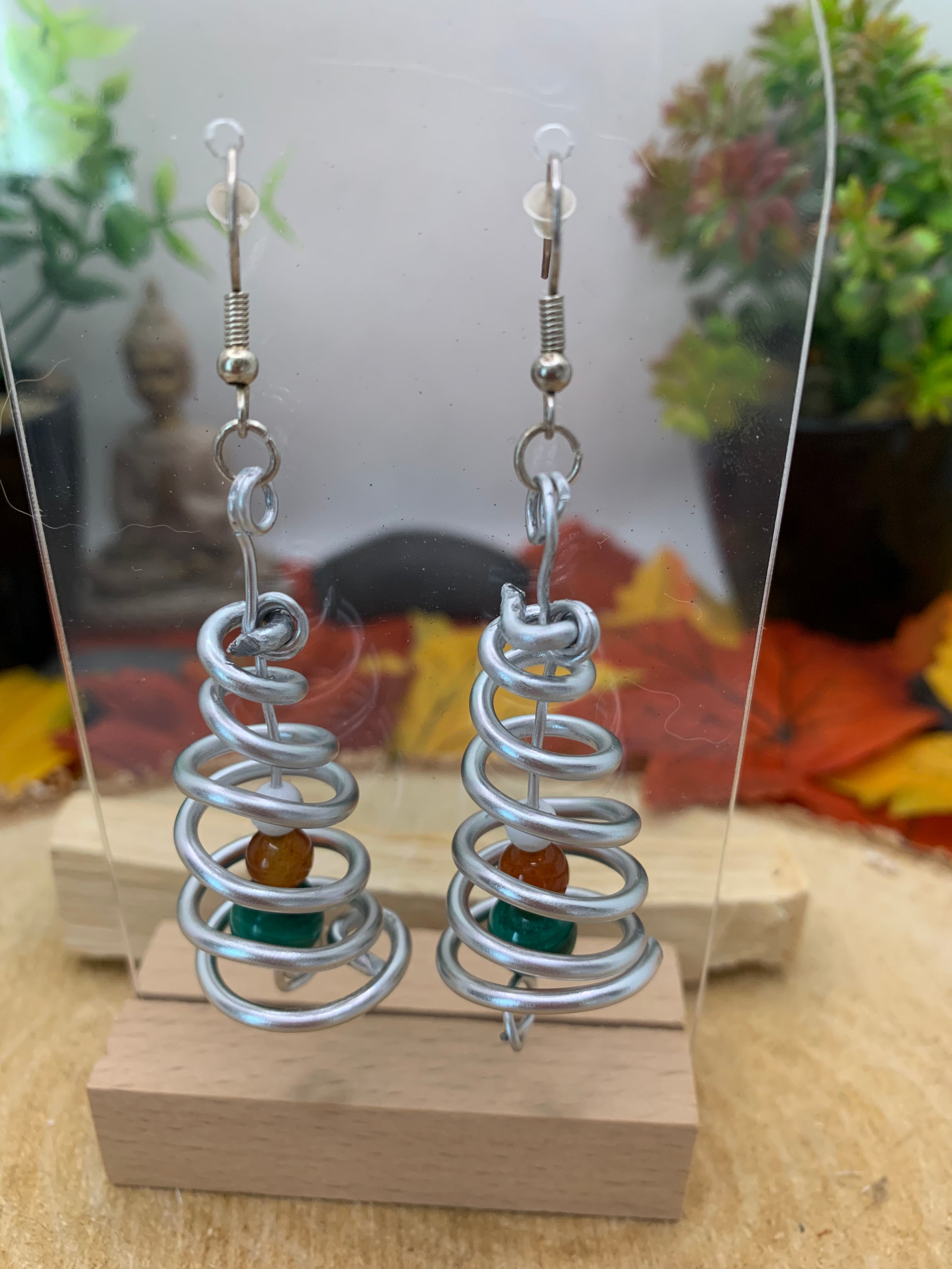 Boucles d’oreilles “Sapin d’Harmonie” – Pierres naturelles