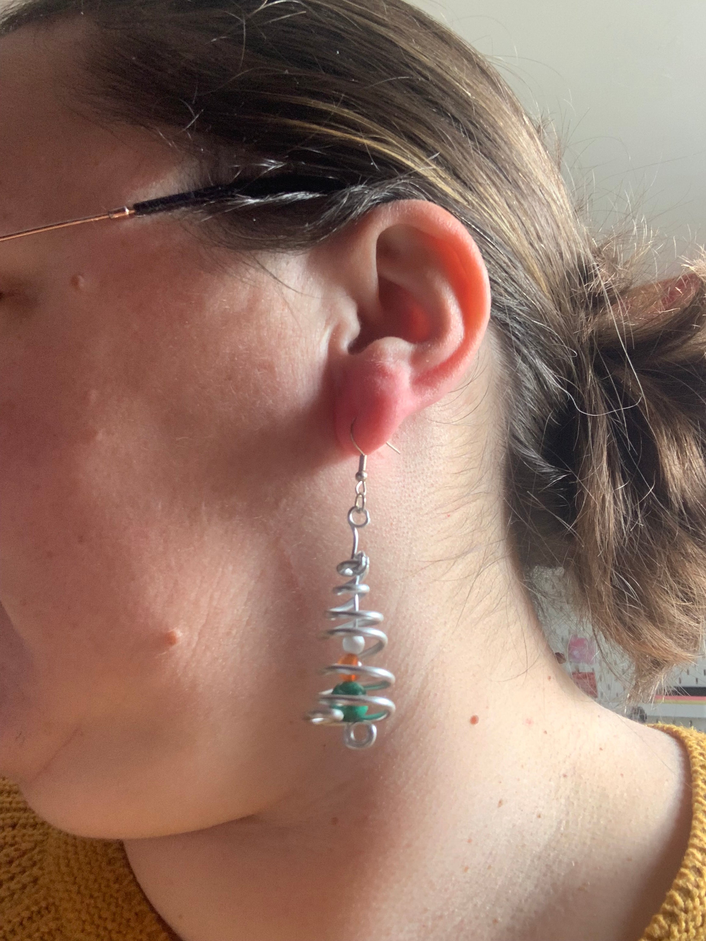 Boucles d’oreilles “Sapin d’Harmonie” – Pierres naturelles